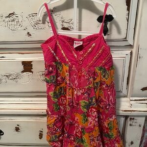 Floral Pink and Orange Sundress